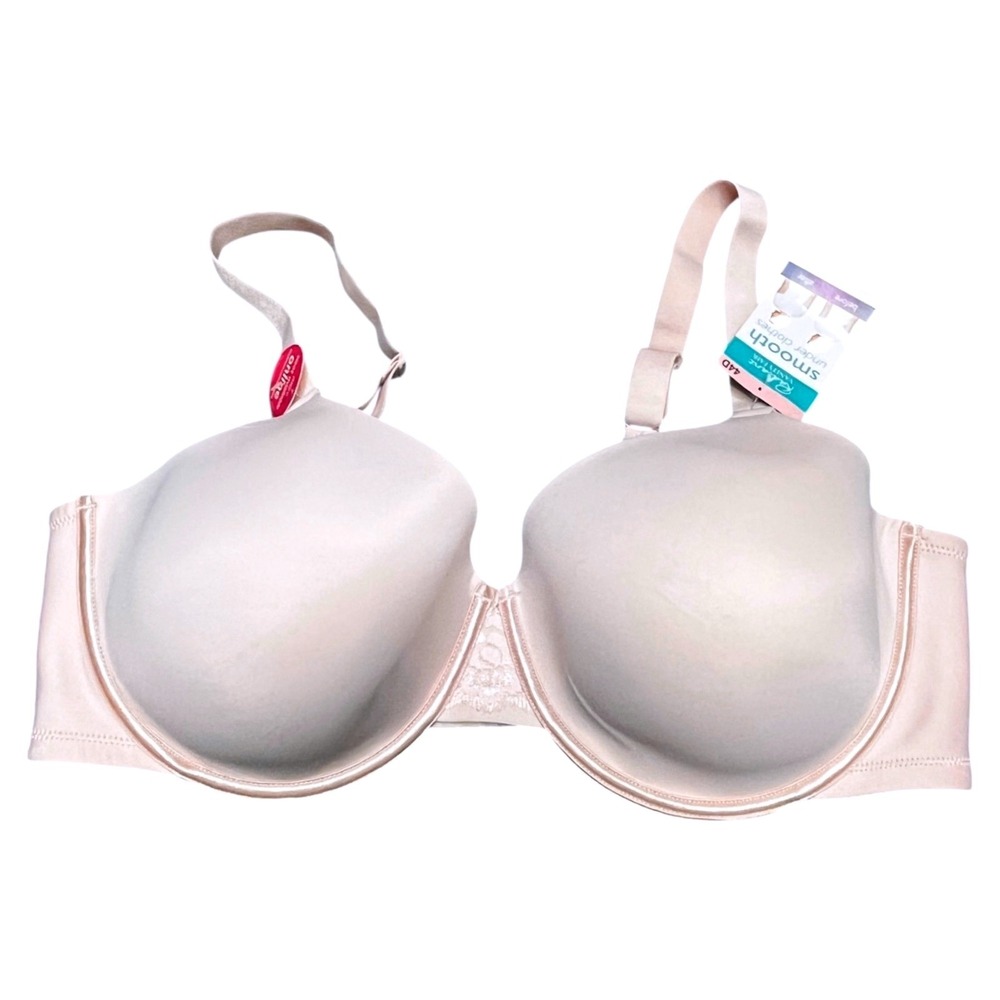 New Vanity Fair Bra Size 44D Radiant Back Smoothing Underwire Light Pink 76528